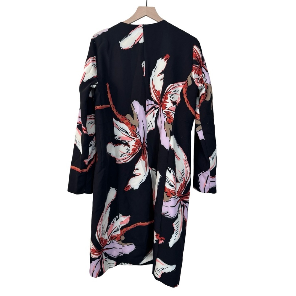 Marella Long Sleeve Floral Sheath Dress Size 12 Italian Designer Luxury - Picture 2 of 12